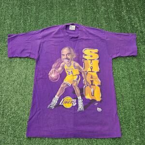 Vintage Shaquille O’Neal Caricature Los Angeles Lakers T-shirt NBA Shaq 90s
